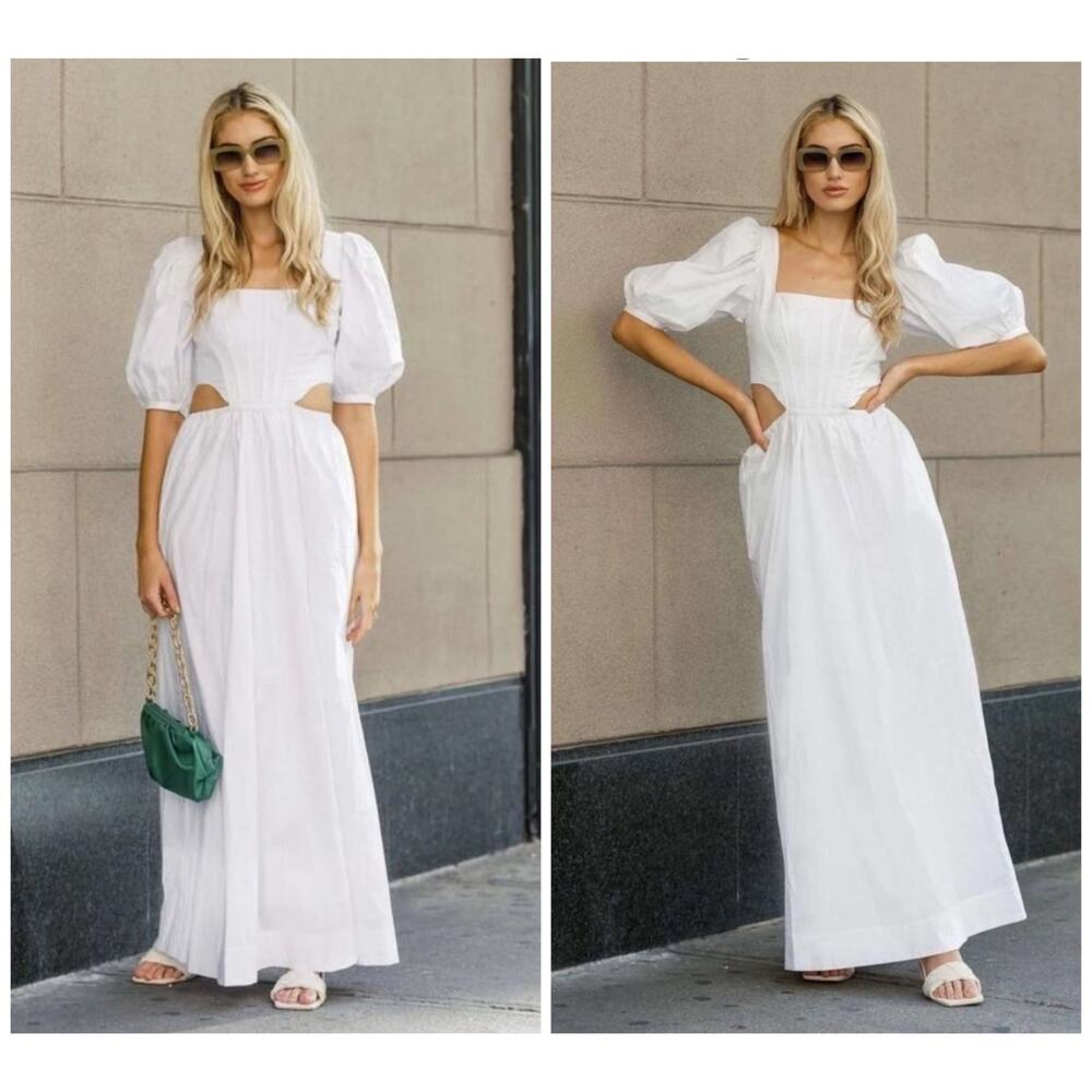 Staud Astro Maxi Dress in White Size 0